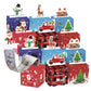 Moko Christmas Money Box For Cash Gift Pull, 6 Pack Surprise Money Gift Box For Kids Adults With 160 Pcs Transparent Bags, A Fun Way To Give Cash To Girls And Boys, Christmas Decor Ideas, Red And Blue