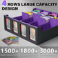 Card Storage Box For Trading Cards, 3000+ Mtg Deck Box With 24 Colorful Dividers & 4 Card Supports, Commander Card Collection Bo