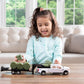 John Deere Ford Pickup with Gooseneck Trailer, White & Green, Plastic, Model B074D1JT8G, Unisex Children