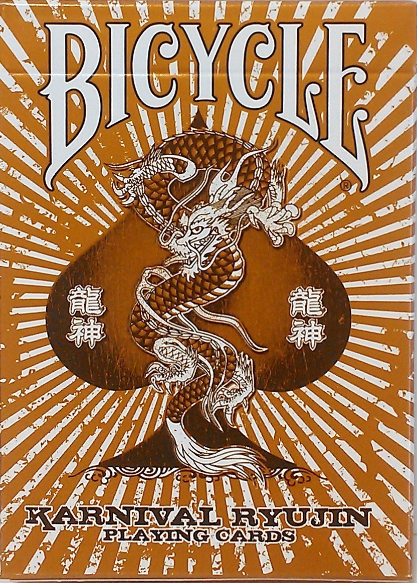 Karnival Bicycle Ryujin Deck Playing Cards 2nd Edition - Yellow, Plastic-coated Paper