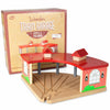 Wooden Train Track Train Garage - Train Storage Garage for Wooden Train Tracks & Sets - Compatible with Most All Conductor Carl