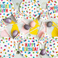 Happy Birthday Decorations: Kids  Birthday Party Supplies with Dots Design - Includes Happy Birthday Plates and Napkins, Dispos