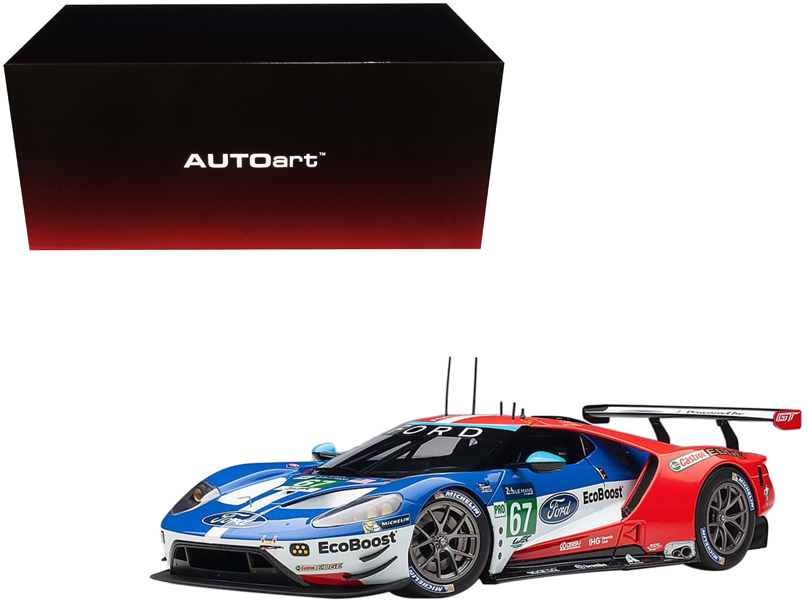 Ford Gt #67 Harry Tincknell - Andy Priaulx - Pipo Derani ''Ford Chip Ganassi Team Uk'' 24H Le Mans (2017) 1/18 Model Car By Auto