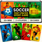 QUOKKA Soccer Fast-Paced Card Game for Kids & Adults - 128 Cards & Easy Rules - Quick & Fun Matching Game - 2-8 Players - Ages 8