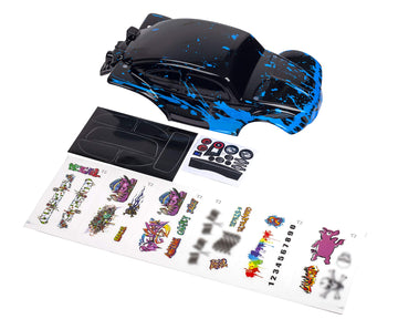 SummitLink Custom Body Muddy Blue Over Black Compatible for 1/10 Scale RC Car or Truck (Truck not Included) STB-BB-01
