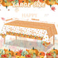 XueXiceili 3pcs Fall Tablecloth 54 X 108 in Inch Rectangular, Thanksgiving Autumn Harvest Pumpkin Mushroom Plaid Table Cover for