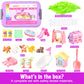 Carolart Pet Sensory Bin,Dog And Cat Sandbox For Kids,Kids Play Sand Kit,Pet Play Set With Sensory Sand,Pet Care Play Set,Role P