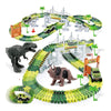 Kidology Create a Jurassic Dinosaur Racetrack Toy Set 142 Pcs, Children STEM Learning DIY Flexible Track Playset, Educational Le