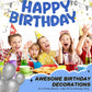 Fulmoon Glitter Pre Strung Happy Birthday Banner No DIY Party Decorations Happy Birthday Sign Decor for Men Women Boy Girls Back