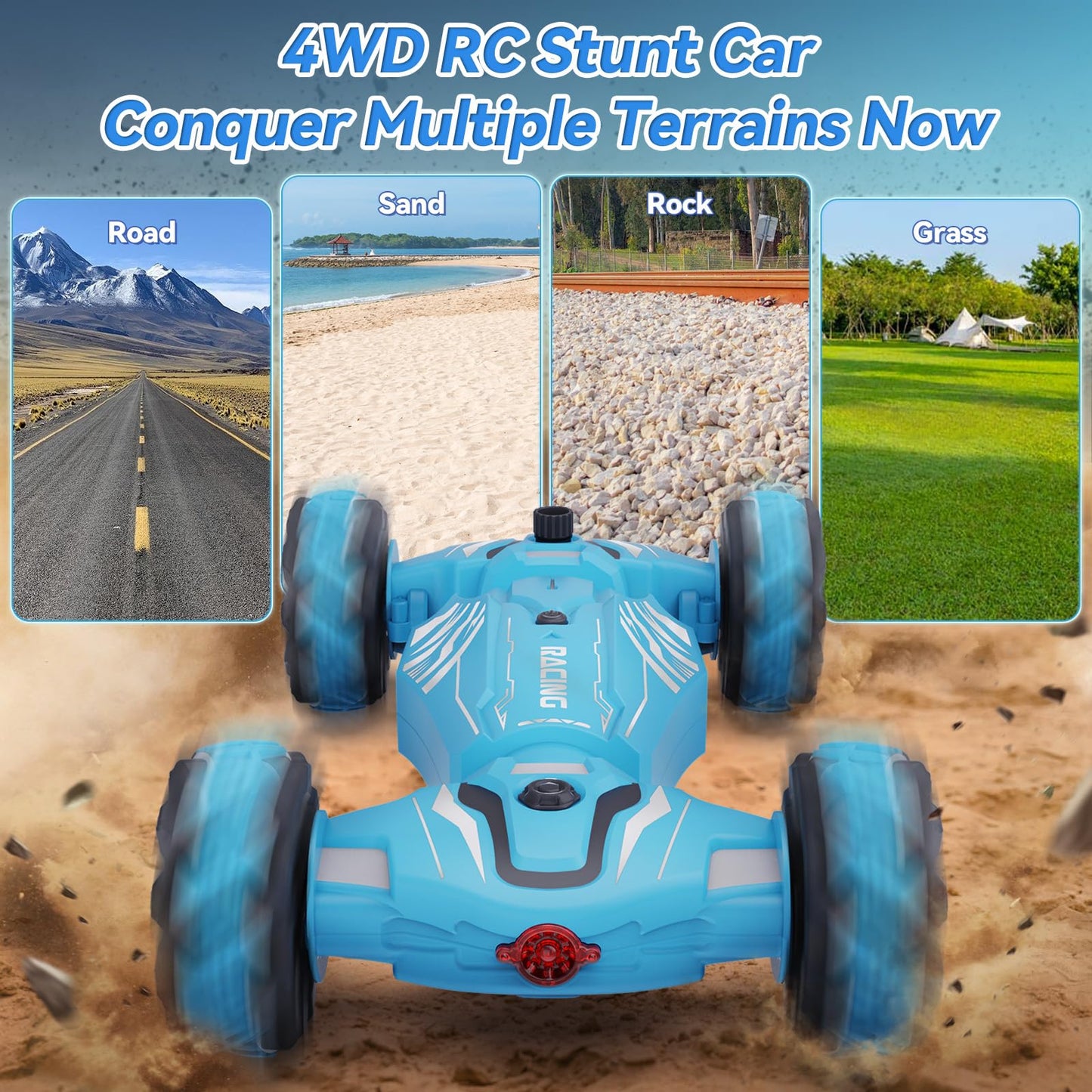 Dysaim Gesture Sensing RC Stunt Car, Toys Birthday Gifts for Boys Girls Ages 6-12, 4WD Remote Control Car 360 Rotate Transform D