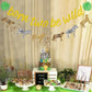 Sursurprise Born Two Be Wild Banner Gold Glitter Animal Print Cheetah Garland, Jungle Safari Theme Wild Two Second Birthday Part