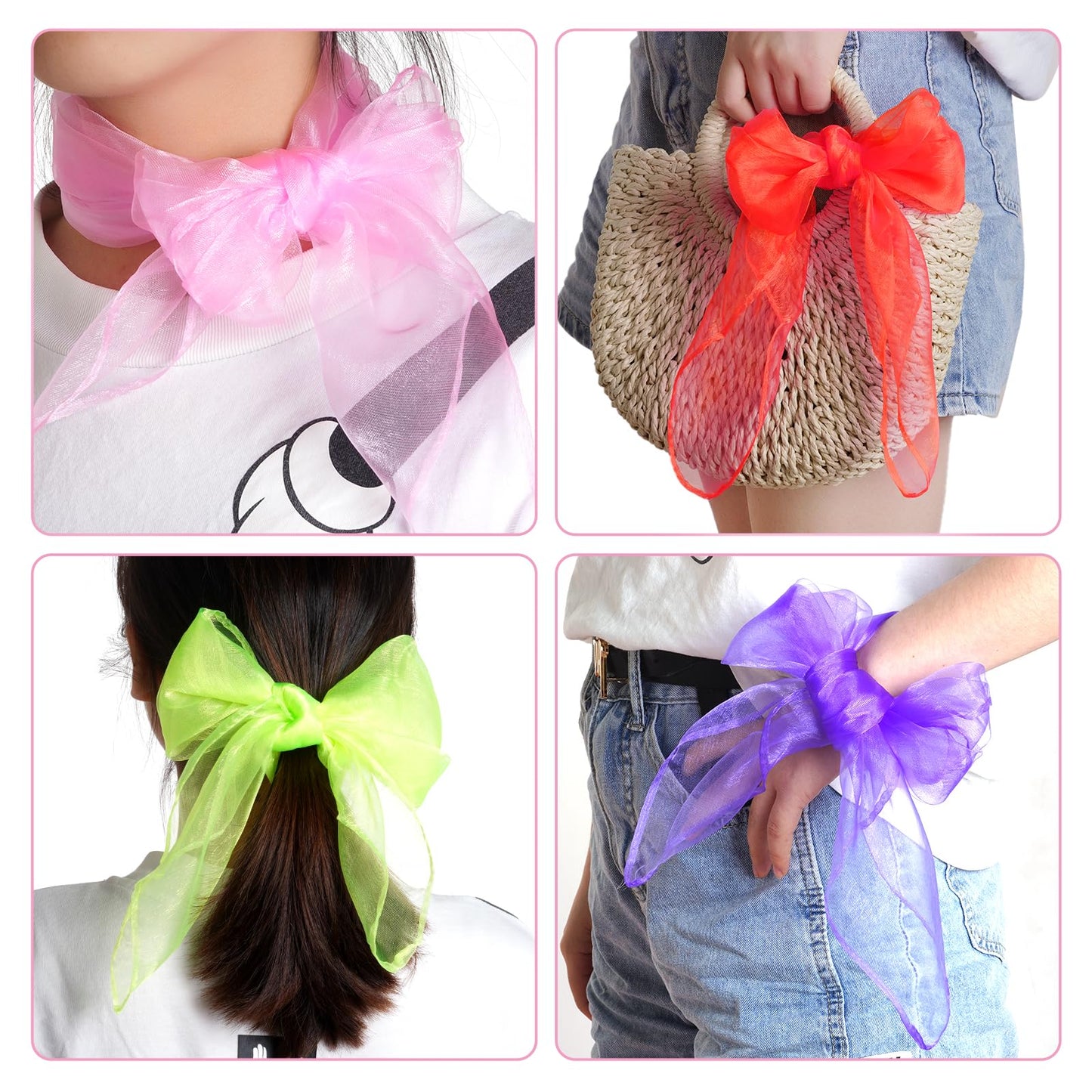 Jmkcoz 9 Pcs Square Juggling Silk Dance Scarves Magic Tricks Performance Props Accessories Movement Scarf Rhythm Band Scarf 24 I