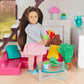 Lori – Living Room Set For Mini Dolls – Furniture For 6-Inch Dolls – Dollhouse Accessories – Couch, Table, Rug, Plants – 3 Years + – Urban Living Room Set