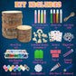 Klmars Kids Wooden Painting Kit-Glow In The Dark-Arts & Crafts Gifts For Boys Girls Ages 5-12-Wood Slice Craft Activities Kits -
