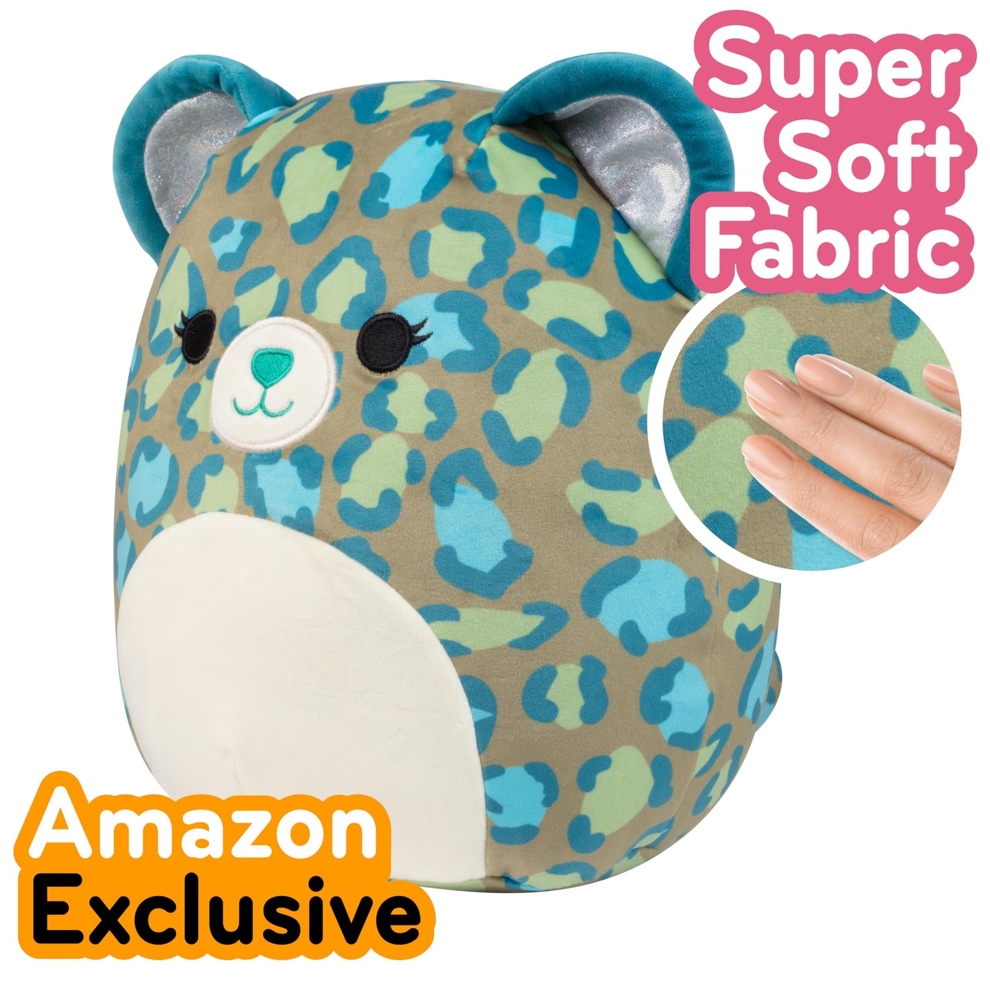 Squishmallows Original 12-Inch Enos The Green Easter Leopard - Official Jazwares Plush - Collectible Soft & Squishy Leopard Stuffed Animal Toy - Add To Your Squad - Gift For Kids, Girls & Boys
