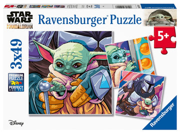 Ravensburger Star Wars The Mandalorian: Grogu Moments - 3 X 49 Piece Kids Jigsaw Puzzle Set | Unique & Interlocking Pieces | Builds Problem-Solving Skills | Fsc-Certified Materials