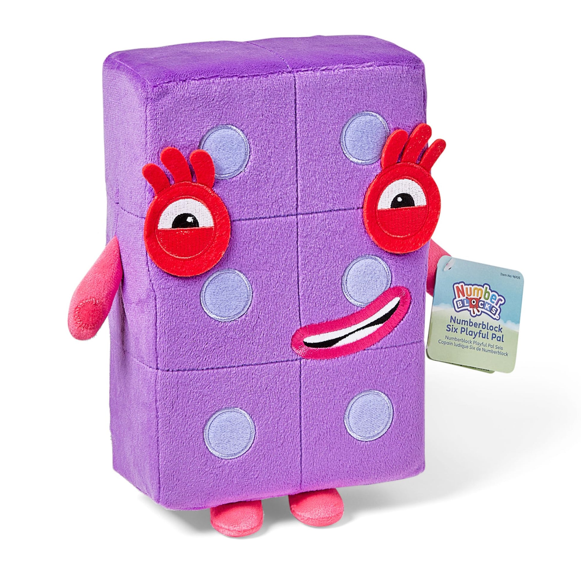 Hand2Mind Numberblock Six Playful Pal Plush, Numbers For Toddlers, Preschool Math Learning Toys, Stuffed Animal Plushies, Counti
