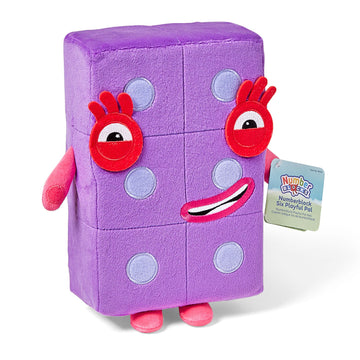 Hand2Mind Numberblock Six Playful Pal Plush, Numbers For Toddlers, Preschool Math Learning Toys, Stuffed Animal Plushies, Counti
