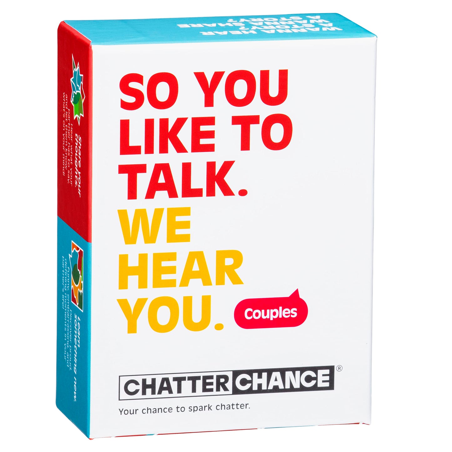 Chatterchance Couples: Conversation Card Games - Only Appropriate Questions - 80 Thought Provoking Fun Question Game Cards For Date Night, Valentines, Gifts For Couple - Perfect