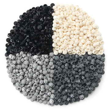 Feleph 1000Pcs Multicolored Round Plates 1X1 Building Blocks Moc 4 Colors Pieces Bricks Dots Bulk Studs Accessories Kit Compatible With Major Brand