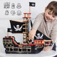 Le Toy Van Pirate Ship Set - Premium Wooden Toy for Kids 3+ - Large Black TV246