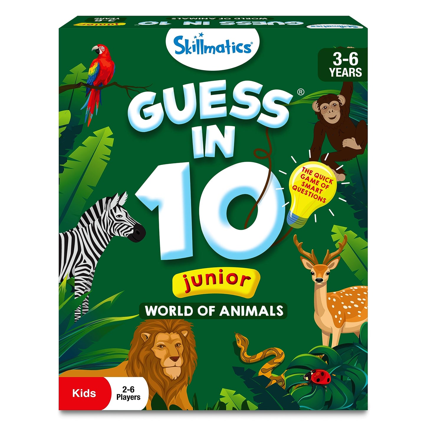 Skillmatics Guess In 10 Junior World Of Animals, Gifts For Kids, Boys, Girls Who Love Board Games, Card Games, Educational Toys,