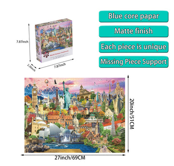 Jigsaw Puzzles 500 Pieces For Adults World Renowned Architecture Puzzle