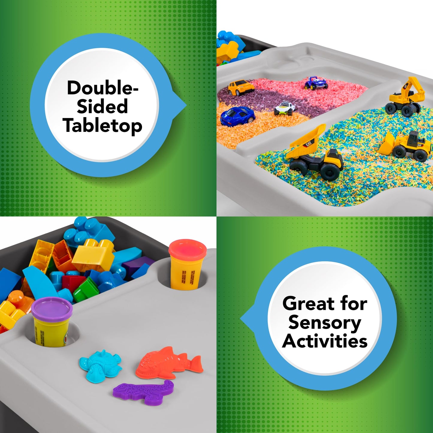 Simplay3 Indoor Outdoor Sand And Water Sensory Activity Table For Toddlers, Kids All-Purpose Table With Lid And Built-In Storage