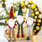 Teeker 3Pcs Christmas Gnomes Plush - Handmade Xmas Gnomes Santa Scandinavian Tomte Ornaments - Buffalo Check Plaid Christmas Gno