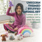 Pixiecrush Unicorn Stuffed Animal Set - 5 Plush Toys For Girls With Narwhal, Puppycorn, Kittycorn And Rainbow Unicorn - Soft Plushies With Carry Case - Gift For Kids Ages 3 And Up