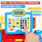 Cash Register Toy For Kids With Real Calculator, Cashier Register With Scanner/Weighter/Credit Card/ Play Money/ Food/Microphone
