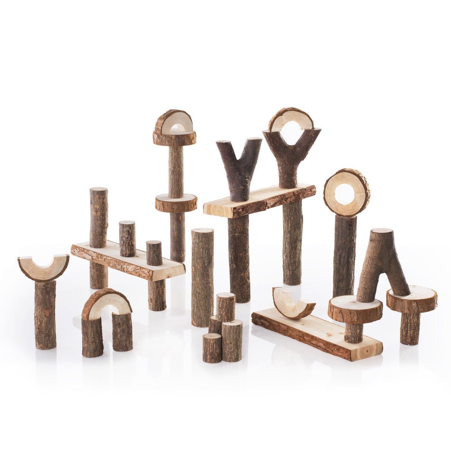 Guidecraft Branch Blocks - 36 Piece Kid'S Natural Wooden Unit Building Set, Tree Block Stacking Sorting Toy For Toddlers