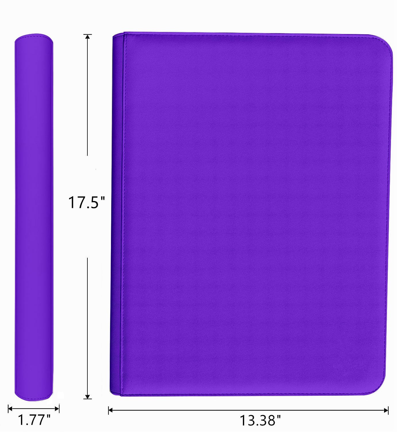 16 Pocket Card Binder  1000+ enhanced Zip Trading Card Binder  Double Sided Pocket Card Binder Album  Ringless Card Folder for MTG  TCG  Sports Card (Purple  16Pockets)
