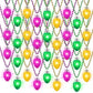 Ferreve 24 Pcs LED Mardi Gras Beads Necklace Colorful Light up Bulb Necklaces Mardi Gras Lanyard Glow Necklace Mardi Gras Tossin
