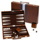 Backgn Board Game  Deluxe Leather Like Case  Felt Interior  Brown  Classic Backgn Game  Popular Board Game  Board Games (Medium (15))