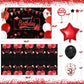 Red Birthday Decorations For Men Women Boys Girls, Red And Black Party Decorations, Include Balloons Arch Garland Kit, Happy Bir