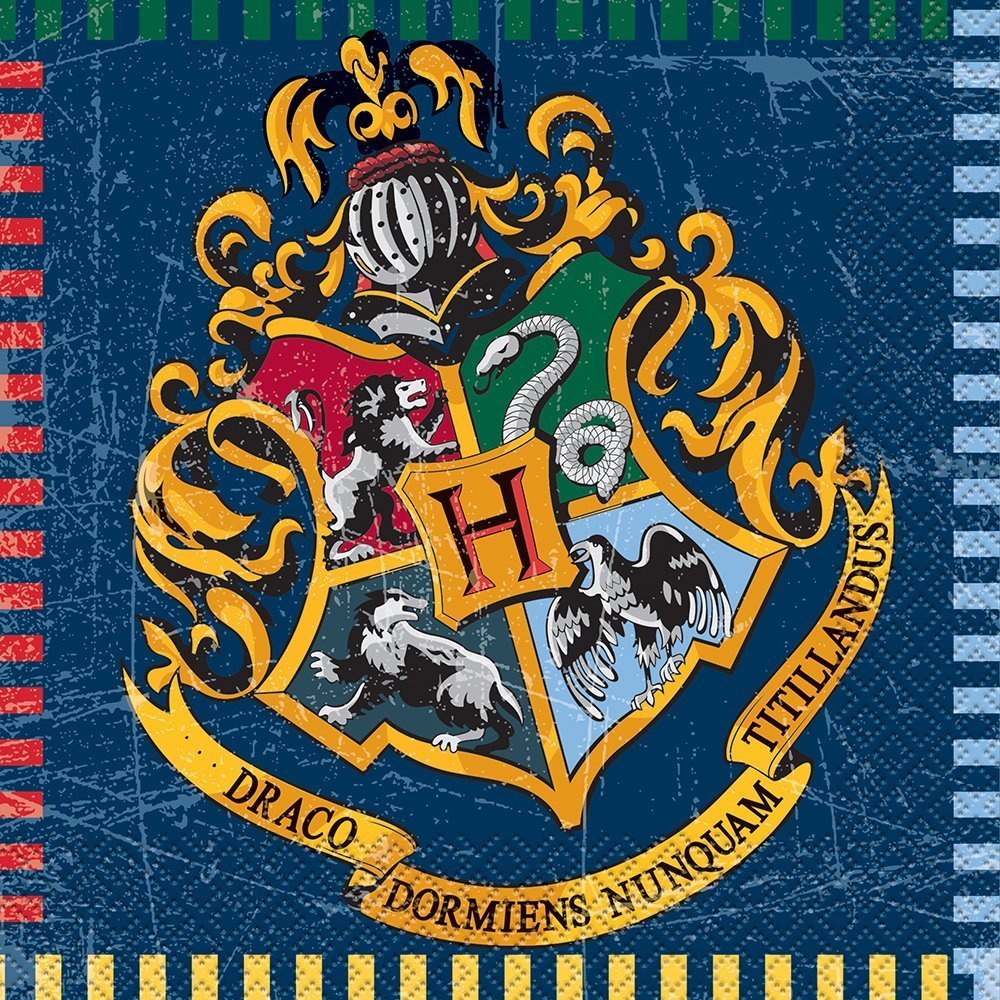 Enchanting Multicolor Harry Potter Luncheon Paper Napkins  6.5inch X 6.5inch (Pack Of 16)  Vibrant Design, Ecofriendly & Durable Pa