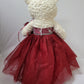 Kinnex Collections Since 1997 20'' Teddy Bear With Elegant Dress (Centerpiece) ~ B16631N-7 (Burgundy)