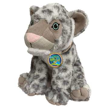 Ecobuddiez - Leopard From Deluxebase. 8-Inch Sustainable Plush Animal From Recycled Materials, Eco-Friendly Soft Stuffed Toy, Ch