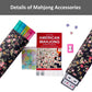 GUSTARIA American Mahjong Game Set - 166 Premium White Tiles, Black Carrying Bag, 8"x15"x2", Melamine, 4 Color Racks & Pushers