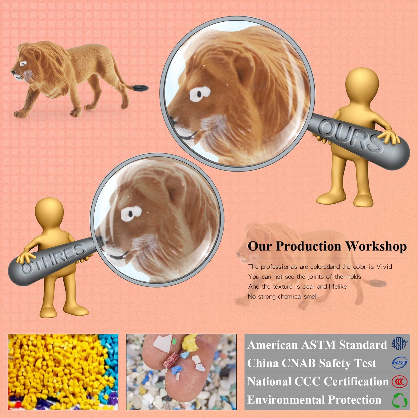 Bretoyin 21Pcs Mini Wild Animals Figurines Toys Set Savanna Jungle Animals Figures Mini Party Favor Cake Topper South Africa Zoo