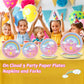 96 Pcs On Cloud 9 Birthday Decorations For Girls On Cloud 9 Party Plates And Napkins Supplies 9Th Birthdaytableware Set Rainbow