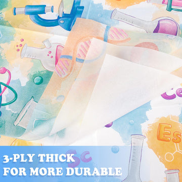 Wernnsai Science Party Decorations - 48 Pcs Science Plates And Napkins Mad Scientist Birthday Party Decoration Chemistry Party Plates Set For Kids Little Scientist Labratory Party Favors For 16 Guests