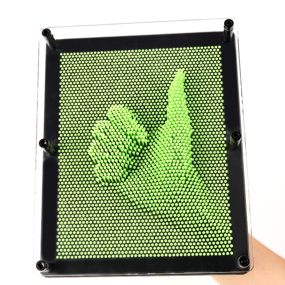 E-Firstfeeling 3D Pin Art Toy Extra Large 10' X 8' Pin Art Board Pin Impression Sculpture Toy For Kids Adults Hand Mold Board Toy - Green