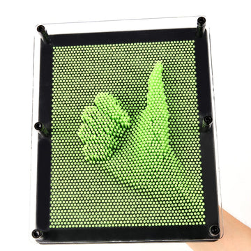 E-Firstfeeling 3D Pin Art Toy Extra Large 10' X 8' Pin Art Board Pin Impression Sculpture Toy For Kids Adults Hand Mold Board Toy - Green