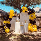 Black And Yellow Balloon Arch Kit, 100Pcs Black And Yellow Balloon Garland Kit, Black And Yellow Balloons Different Sizes 18/12/10/5 Inch For Baby Shower Birthday Bee Bumblebee Themed Party Decoration