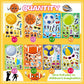 24 Pcs Sport Ball Stickers For Kids, Make A Face Stickers, Make Your Own Mix And Match Sticker Sheets, Basketball, Baseball, Foo