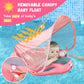 Genteaco Mambobaby Baby Pool Float With Removable Canopy 3-24 Months Baby Float Non-Inflatable Infant Swim Float Add Tail Avoid
