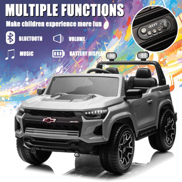 Nitoess Kids Electric Car 24V, 2 Seater Ride On Car For Kids Electric Vehicles With Parent Remote, 4Wd Licensed Chevrolet Colora