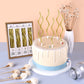 PHD CAKE Gold Spiral Metallic Birthday Candles, 24-Count, 7.1 inches, Perfect for Parties and Weddings